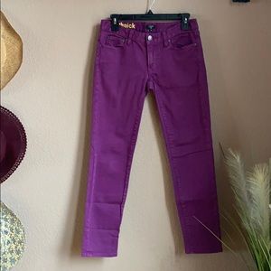 J.Crew purple toothpick Jeans